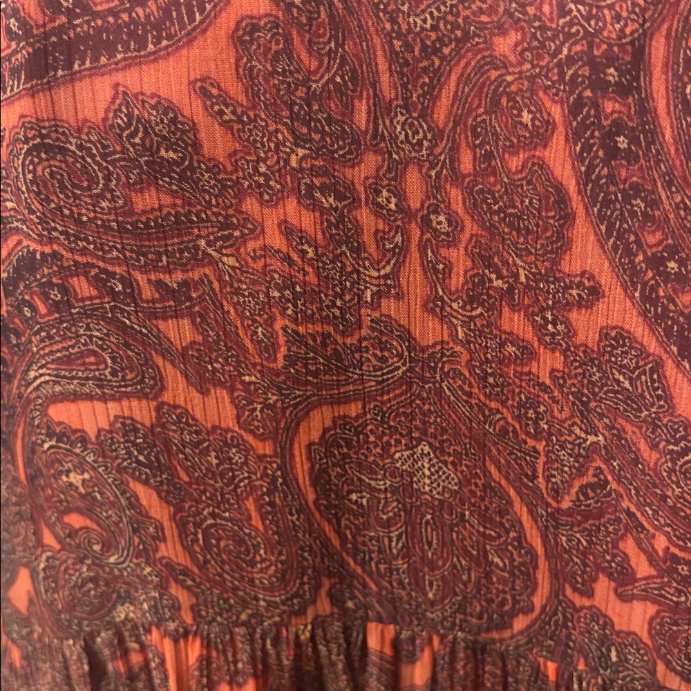 Nicole Miller orange Paisley Dress - Picture 3 of 3